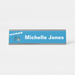 Customizable Name Nurse Desk Name Plate