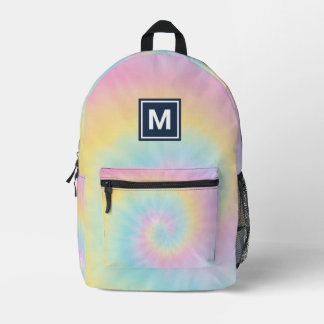 Customizable Name Pastel Tie Dye Backpack