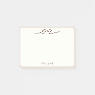 Customizable Name Personalization Sweet Bow Gift Post-it Notes
