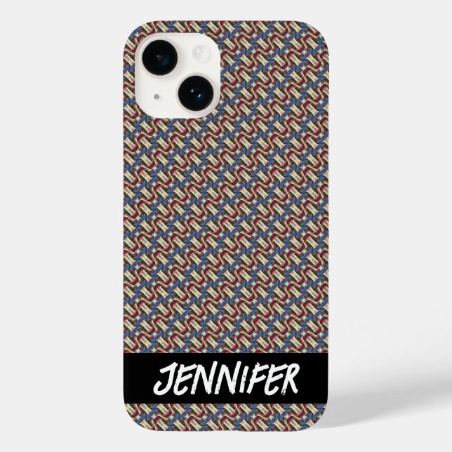 Customizable name Seamless colourful pattern Case-Mate iPhone Case (Back)