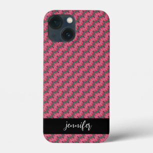 Customizable name Seamless floral pattern iPhone 13 Mini Case