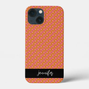 Customizable name Seamless floral pattern iPhone 13 Mini Case