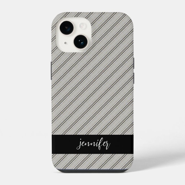 Customizable name Seamless wood pattern iPhone Case (Back)