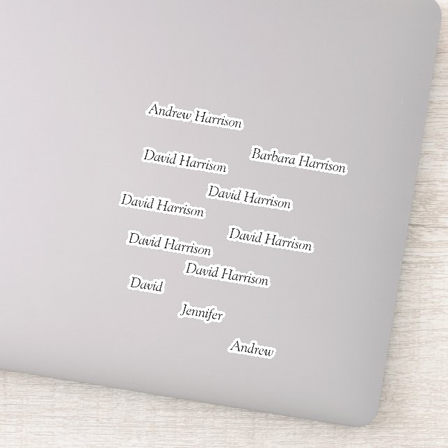  Customizable Name Stickers (Detail)