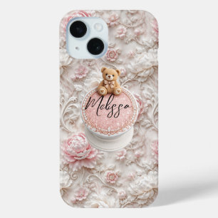 Customizable Name Teddy iPhone 15 Case & Grip