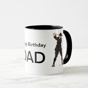 Customizable name Vintage look Golfer Golf  Mug