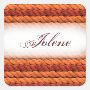 Customizable name yarn craft stickers