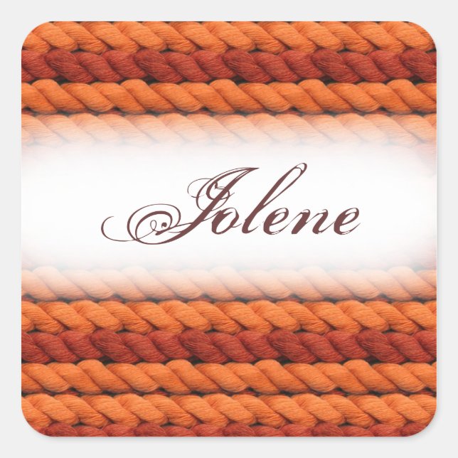 Customizable name yarn craft stickers (Front)