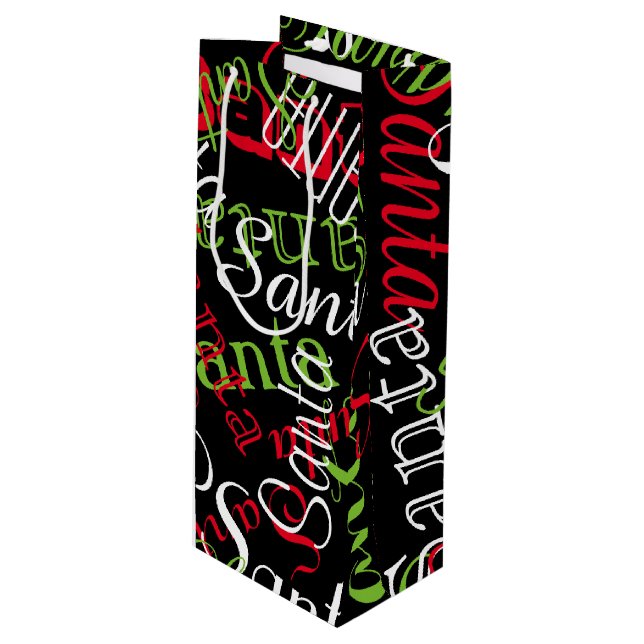 Customizable Names Wine Gift Bag (Front Angled)