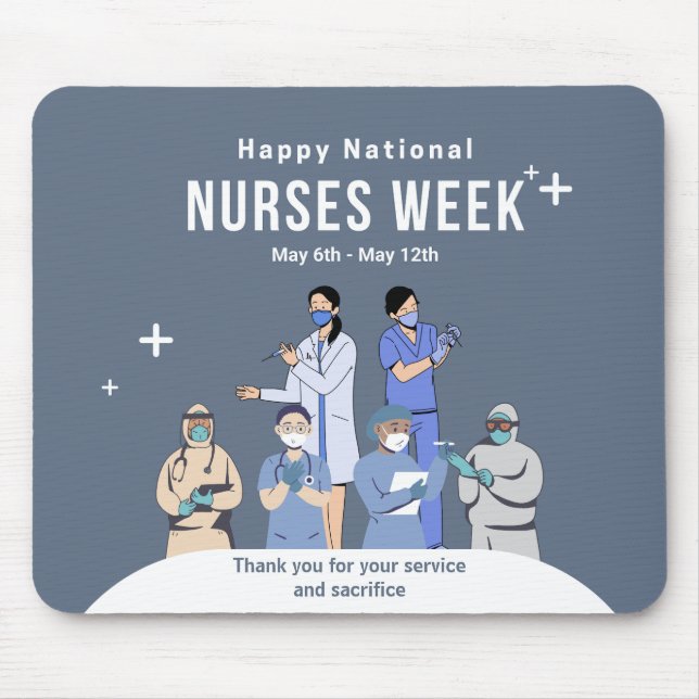 Customizable National Nurses Week Mouse Pad (Front)