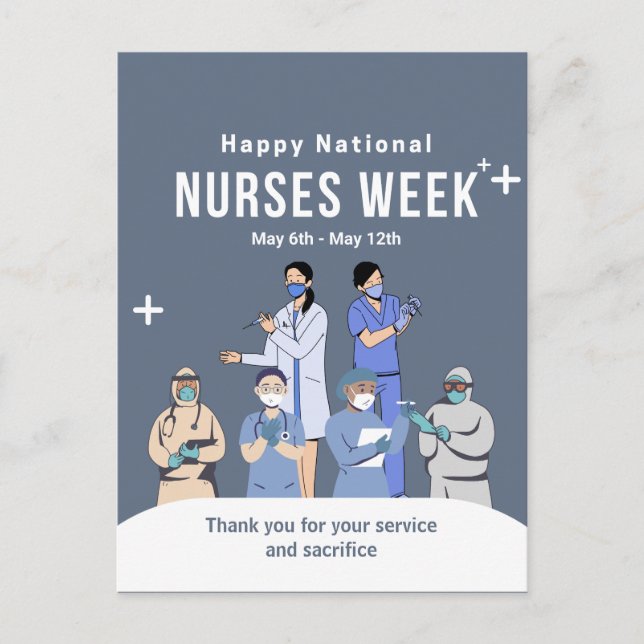 Customizable National Nurses Week Postcard (Front)