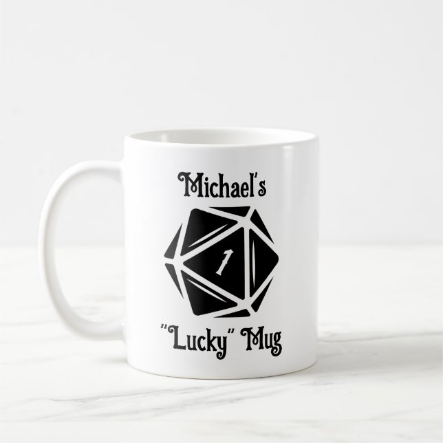Customizable Natural 1 Lucky Coffee Mug (Left)