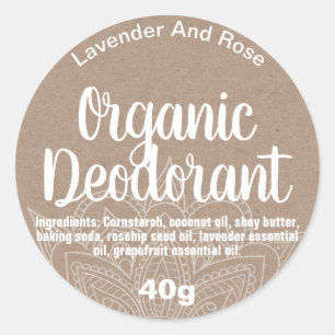 Customizable Natural Deodorant Label