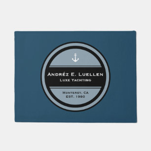 Customizable Nautical Anchor Circle Doormat