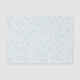 Customizable Nautical Green Pattern Design Tissue Paper