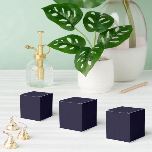 Customizable Navy Blue Simple Attractive Favor Box (Multiple)
