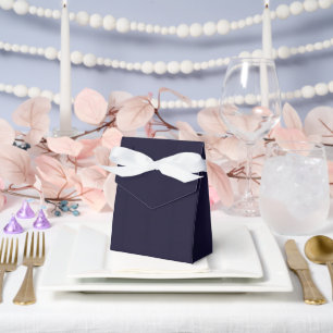 Customizable Navy Blue Simple Tent 4x2x5 Favor Box