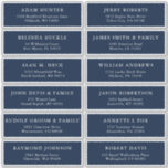 Customizable Navy wedding guest address  sticker<br><div class="desc">Easy to personalize,  names and addresses / individual wedding shipping address label stickers for guests.</div>