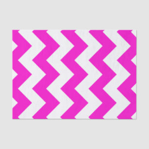 Customizable Neon Pink Zigzag Pattern Tissue Paper