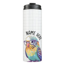 Customizable Nerdy Budgie Tumbler