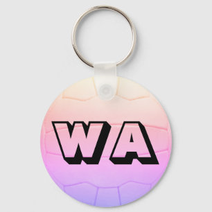 Customizable Netball Positions Ball Print Design Keychain
