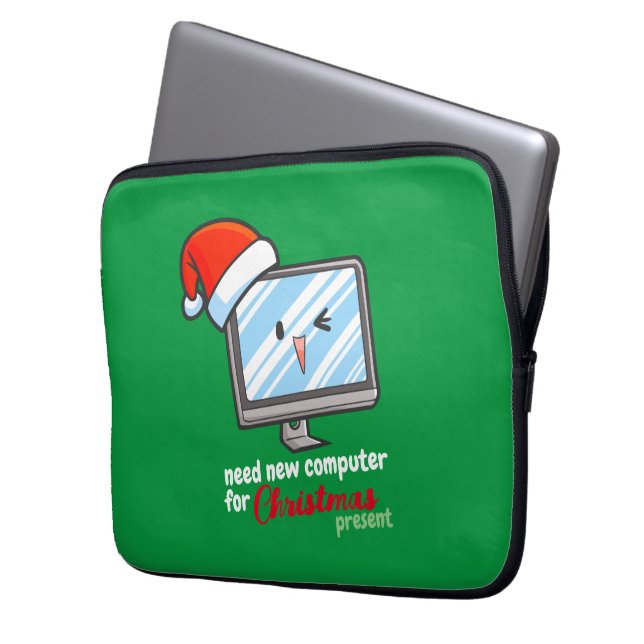 Customizable new christmas computer laptop sleeve (Front Left)