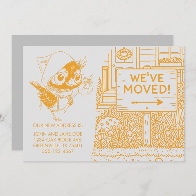 Customizable New Home Address Announcement (Front/Back)