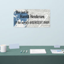 Customizable news headline world's greatest dad