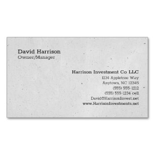 Customizable Nine Line Personalized Magnetic Business Card
