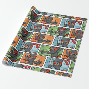 Customizable Ninja Designs Wrapping Paper