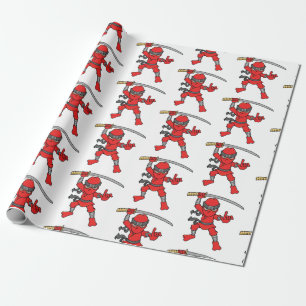 Customizable Ninja Pattern Wrapping Paper