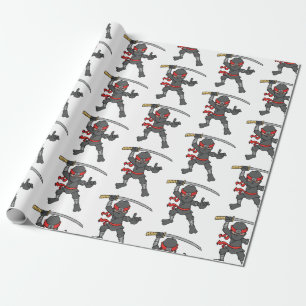 Customizable Ninja Pattern Wrapping Paper