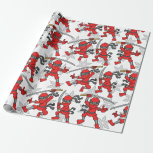 Customizable Ninja Pattern Wrapping Paper