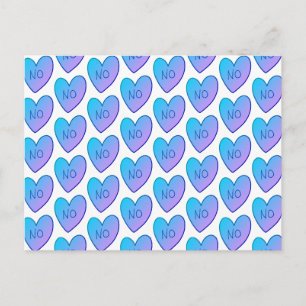 Customizable No Funny Candy Hearts Postcard