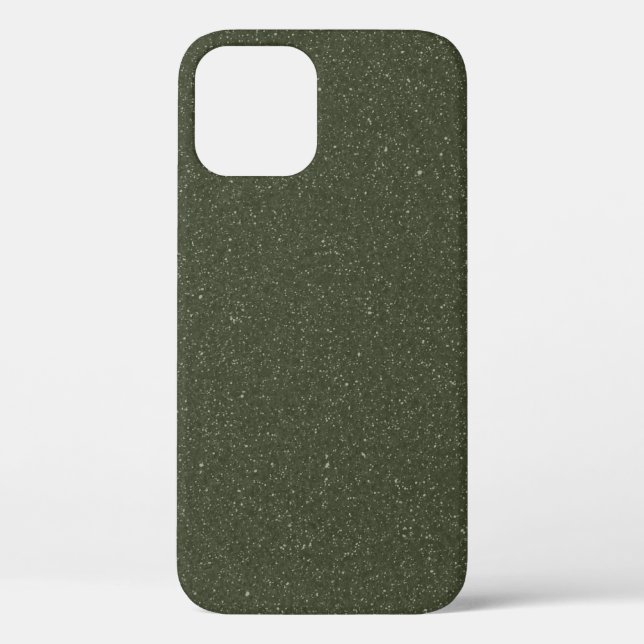 Customizable Noise-Effect Moss Green iPhone Case (Back)