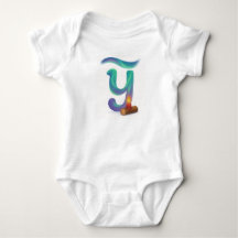 Customizable Northern Lights Letter Y Yule Log