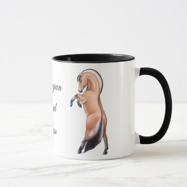 Customizable Norwegian Fjord Horse Mug (Right)