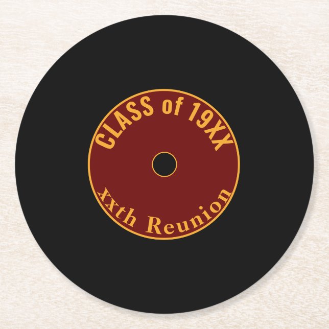 Customizable, Nostalgic  Class reunion coasters (Front)