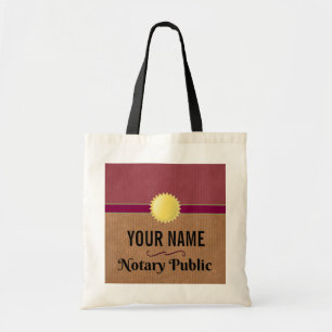 Customizable Notary Public Pride with Your Name Tote Bag