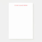 Customizable Note Stickie Pad in Red