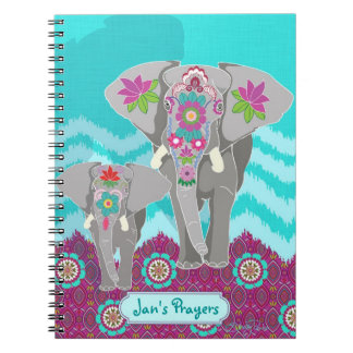 Customizable Notebook - Elephant Festival
