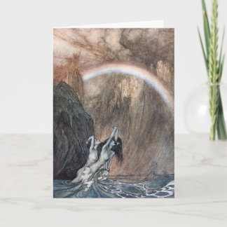 customizable notecard, Rackham Rhein Maidens Card