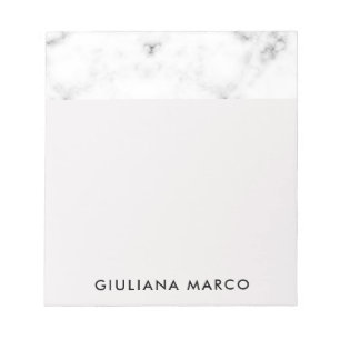 Customizable Notepad - Marble Pattern and Pink