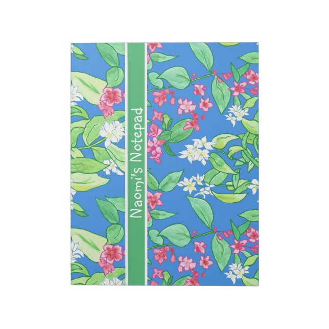 Customizable Notepad or Jotter, Spring Blossoms (Rotated)