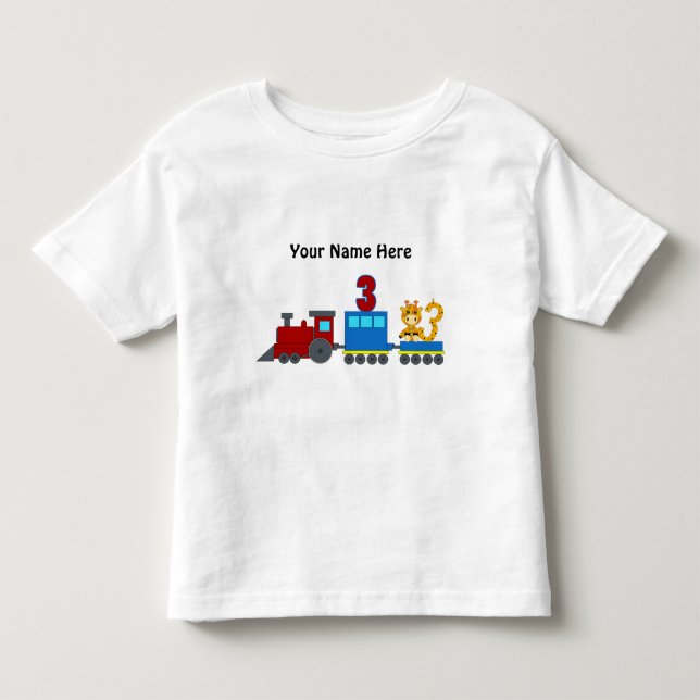 Customizable number 3 t-shirt train (Front)