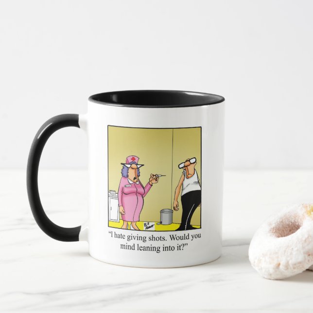 Customizable Nurse/Medical Humour Coffee Mug  (With Donut)