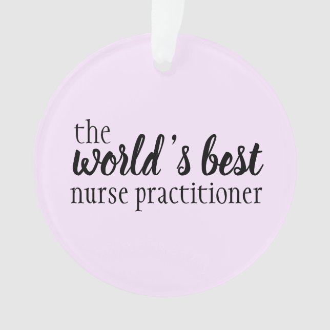 Customizable Nurse Practitioner Ornament (Front)