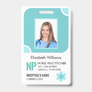 Customizable Nurse Practitioner Photo ID Security Badge