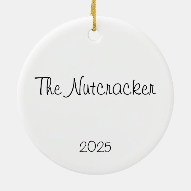 Customizable  Nutcracker Fritz Keepsake Ceramic Ornament (Back)
