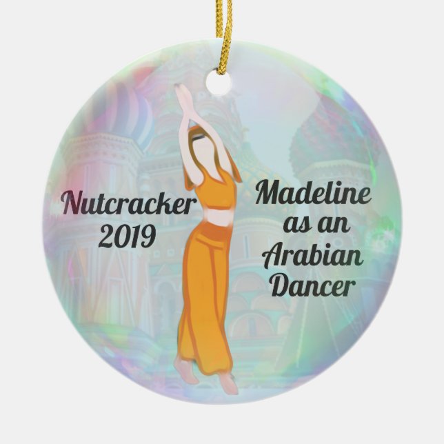Customizable Nutcracker Ornament - Arabian Dancer (Front)